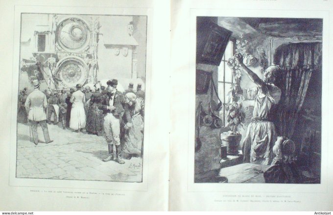 Le Monde illustré 1890 n°1750 Dahomey Porto-Novo roi d'Abéokouta Salaga Prague St Venceslas