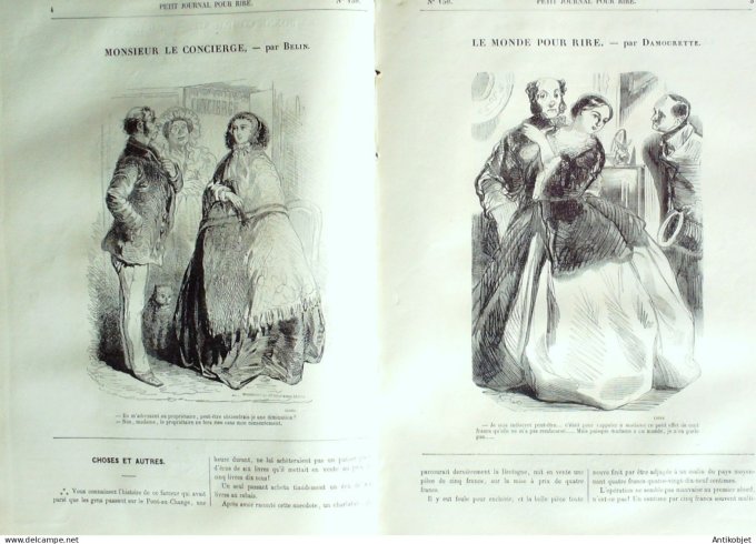 Petit journal pour Rire 1858 # 150 Le Concierge Belin