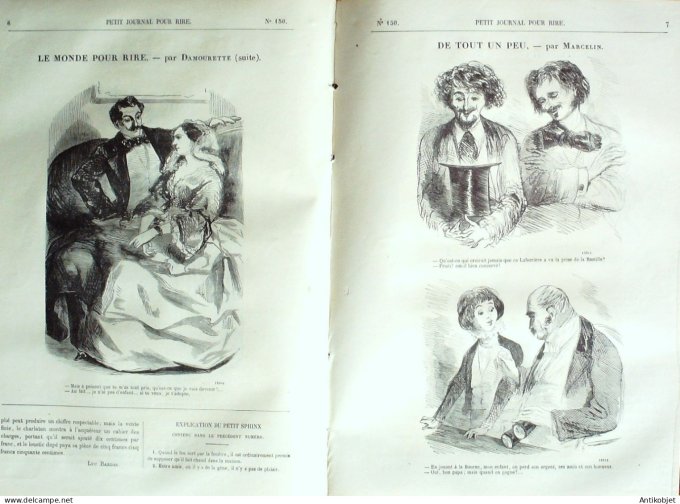 Petit journal pour Rire 1858 # 150 Le Concierge Belin