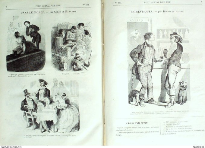 Petit journal pour Rire 1858 # 183 Nos Marins Monta