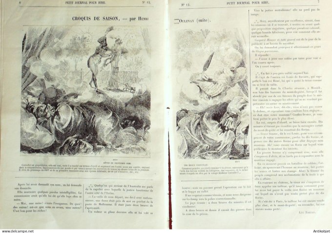 Petit journal pour Rire 1868 #   12 Mort aux insectes Picpus