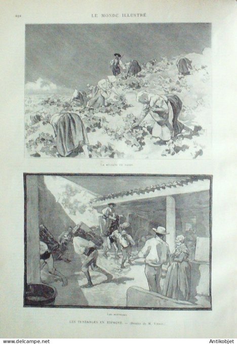 Le Monde illustré 1890 n°1750 Dahomey Porto-Novo roi d'Abéokouta Salaga Prague St Venceslas