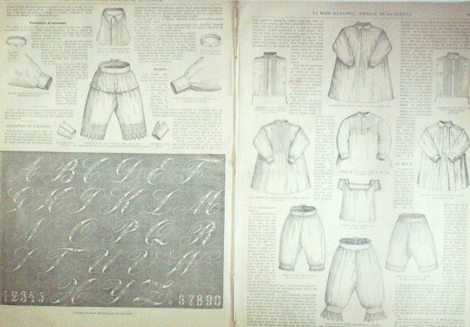 Journal Mode illustrée 1869 # 38 Costumes d'automne