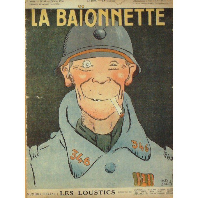 La Baionnette 1916 n°038 (Les loustics) BOFA HUARD CAPPIELLO ALLIER LEROY GENTY