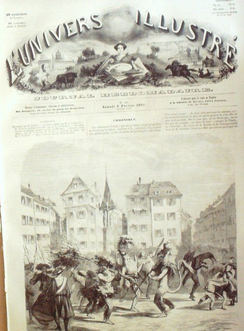 L'Univers illustré 1859 #  38 Pape Pie IX Suisse Bale cardinal Antonelli