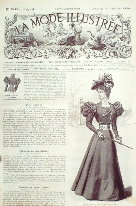 Journal Mode illustrée 1896 # 38 Toilette d'automne