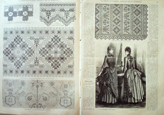 Journal Mode illustrée 1887 # 38 Toilette en lainage