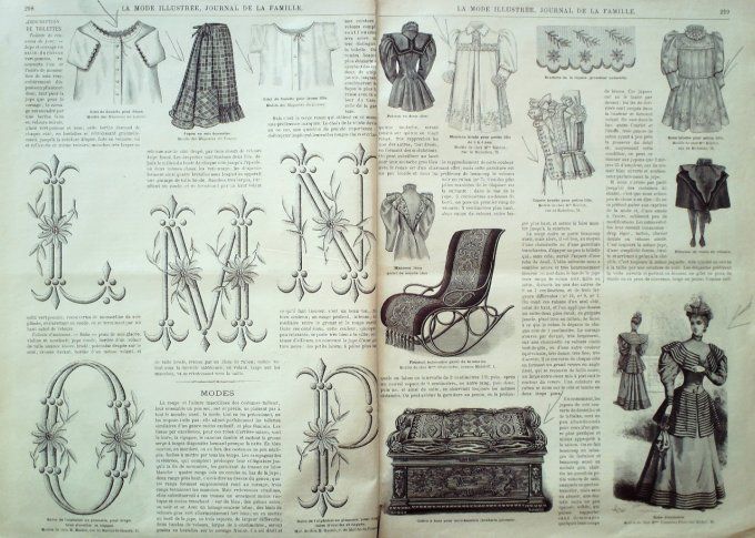 Journal Mode illustrée 1893 # 38 Corsage & Pélerine
