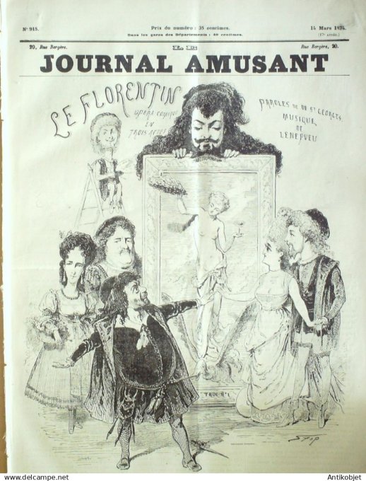 Le Journal Amusant 1874 #  915 Les 25 blouses de Joseph Manivelle par Leonce Petit