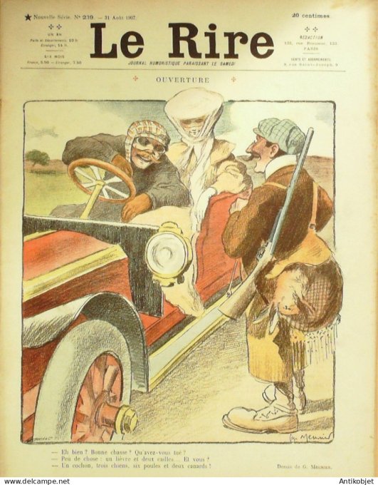 Le Rire 1907-08-31 # 239 Journal humoristique Ed.Originale Camp Marocain