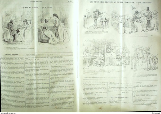Le Journal Amusant 1874 #  915 Les 25 blouses de Joseph Manivelle par Leonce Petit