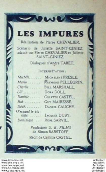 Mon Film 467 55-08- 3 Les impures Micheline Presle Dora Doll