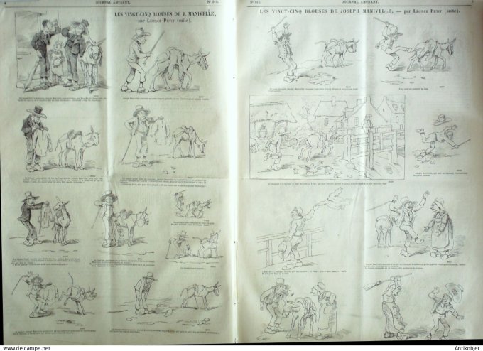 Le Journal Amusant 1874 #  915 Les 25 blouses de Joseph Manivelle par Leonce Petit