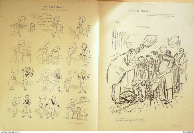 Le Rire 1923-03-17 # 215 Journal humoristique Ed.Originale Cuisine fiscale