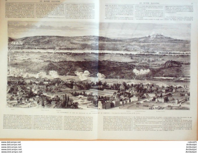 Le Monde illustré 1871 n°718 Meudon Chatillon Clamart Vanves Montrouge Bagneux (92) Vercingetorix Je