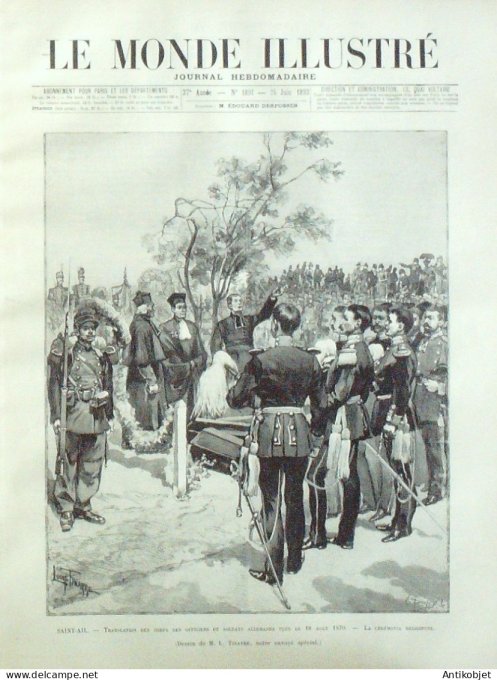 Le Monde illustré 1893 n°1891 Amanvillers (67) Saint-Ail (54) Bellevue (59) Russie Moscou Kodinskoé-