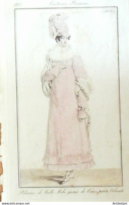 Costume Parisien 1813 # 1307 Pélerine de tulle