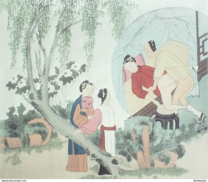 Estampe Chinoise Claude Tchou  (rehaussee sur soie)