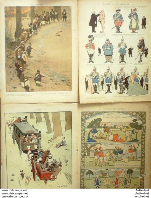 Le Rire 1911 lot 4 revues Gerbault Burret Dabngon Hemard Bils Lissau Fabiano Metivet