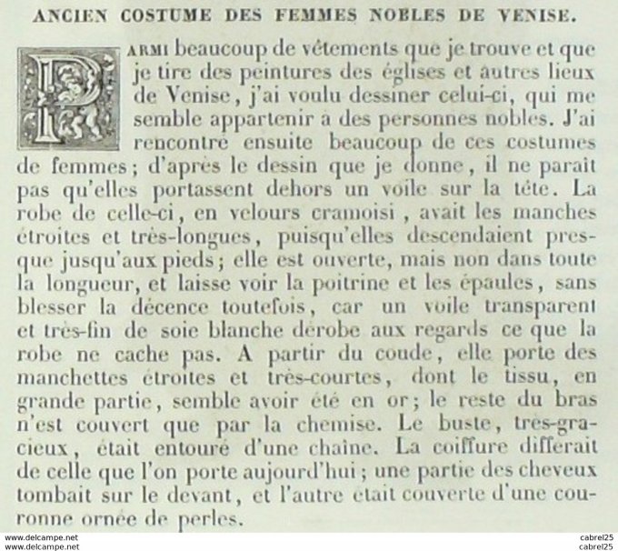 Italie VENISE Noble citoyen 1859