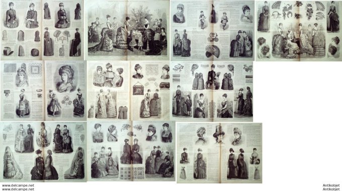 Mode illustree 1884 Lot de 10 journaux