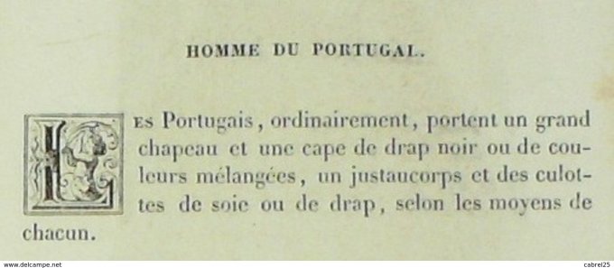 Portugal Villageois 1859