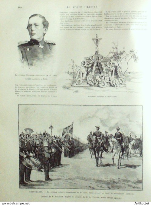 Le Monde illustré 1893 n°1891 Amanvillers (67) Saint-Ail (54) Bellevue (59) Russie Moscou Kodinskoé-