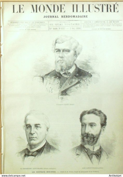 Le Monde illustré 1880 n°1227 Polynésie Tahïti Pomaré V Madrid Alphonse XII