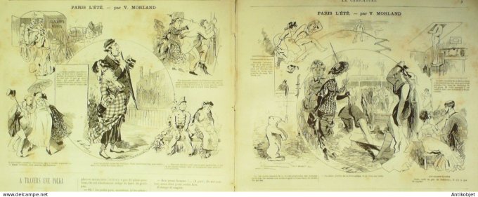 La Caricature 1880 #  36 Voyage au pays de la bière Robida Quidam Morland