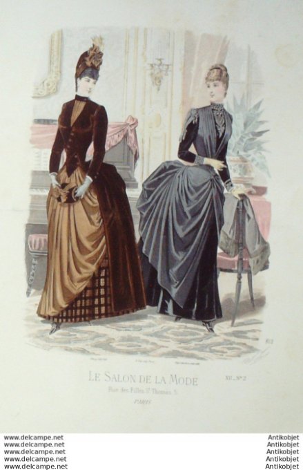 Gravure Mode Salon 1886 #  802 (Old Fashion plate)