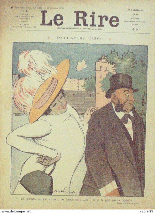 Le Rire 1910 n°403 Faivre Hémard Roubille Cadel Mirande Métivet Opisso Ham Foy