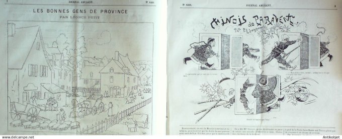 Le Journal Amusant 1884 # 1466 En villegiature a la campagne par Mars