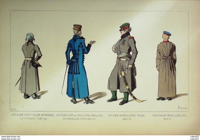 Cavalerie Angleterre Fantassin Artilleur Russie en 1813