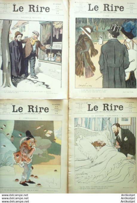 Le Rire 1911 lot 4 revues Barcet Avelot Dangon Petitostoya Burret Pecoud Touraine