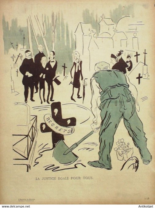 L'Assiette au beurre 1903 # 126 L'appareil défense accusation jury Launay