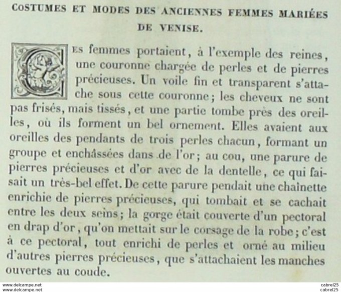 Italie VENISE femmes mariees venitiennes 1859