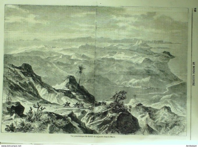 Le Monde illustré 1860 n°151 Maroc Guerre Belgique Anvers Brou (01) Turquie Bachi-Boujouk