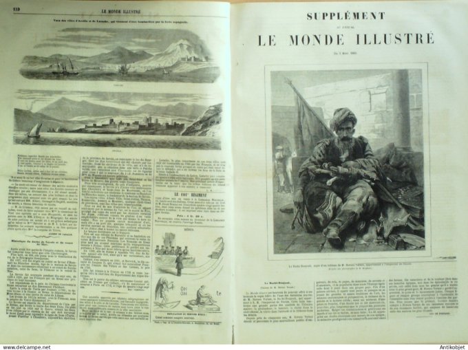 Le Monde illustré 1860 n°151 Maroc Guerre Belgique Anvers Brou (01) Turquie Bachi-Boujouk