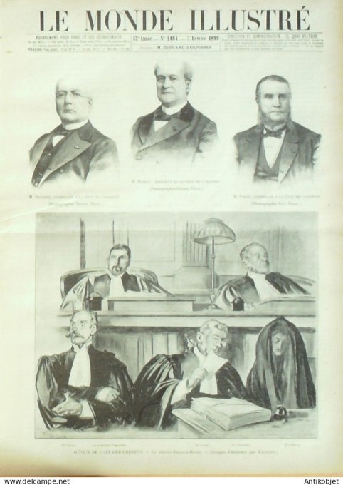 Le Monde illustré 1899 n°2184 Dreyfus Algérie Sahara Ksours Ksar-El-Hiran Bry/Marne (93) Tours (37) 