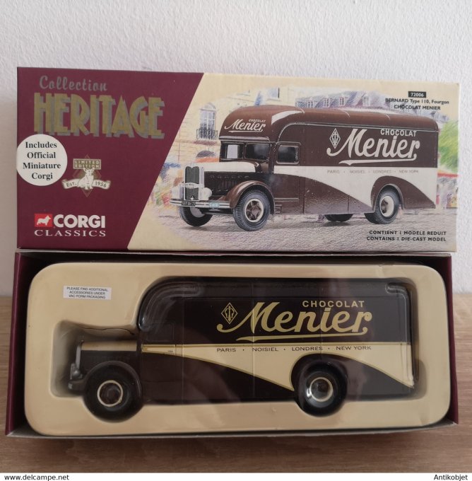 Bernard Type 110 fourgon Chocolat Menier coffert Corgi