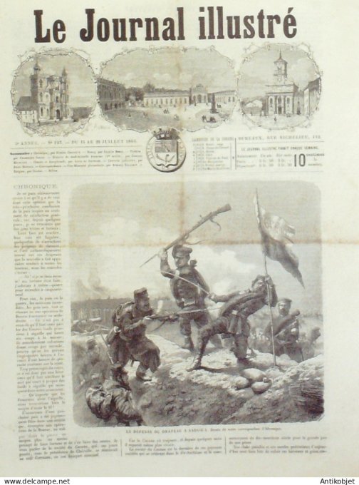 Le journal illustré 1866 n°127 Nancy (54) République Tchèque Bohème, Olmutz, Sadowa