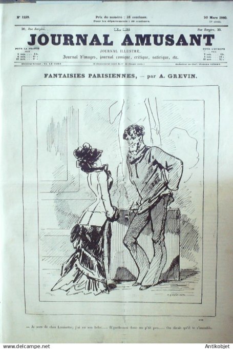 Le Journal Amusant 1880 # 1229 Voyage au long cours par Leonnec,