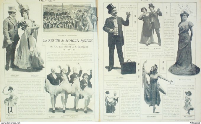 Paris qui chante 1904 n° 99 Moulin rouge Stelly Ginette Leka Saulier Goublier