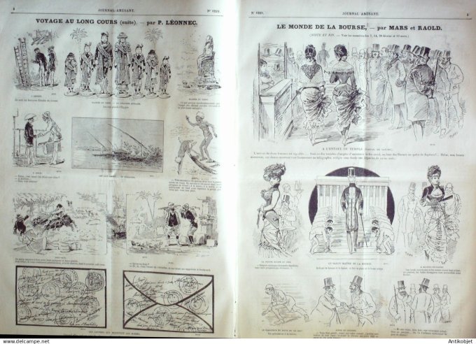 Le Journal Amusant 1880 # 1229 Voyage au long cours par Leonnec,