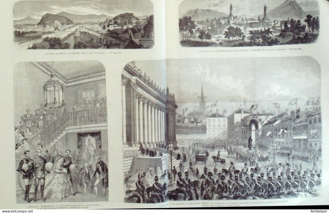 Le journal illustré 1866 n°127 Nancy (54) République Tchèque Bohème, Olmutz, Sadowa