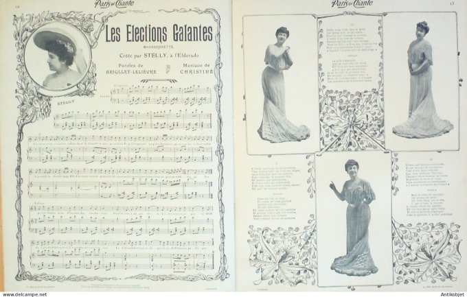 Paris qui chante 1904 #99 Moulin rouge Stelly Ginette Leka Saulier Goublier