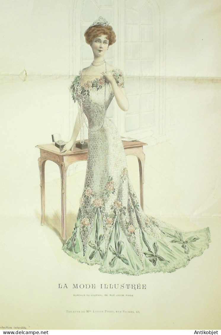 Gravure Mode illustree 1903 #  2 (Old Fashion plate) RARE