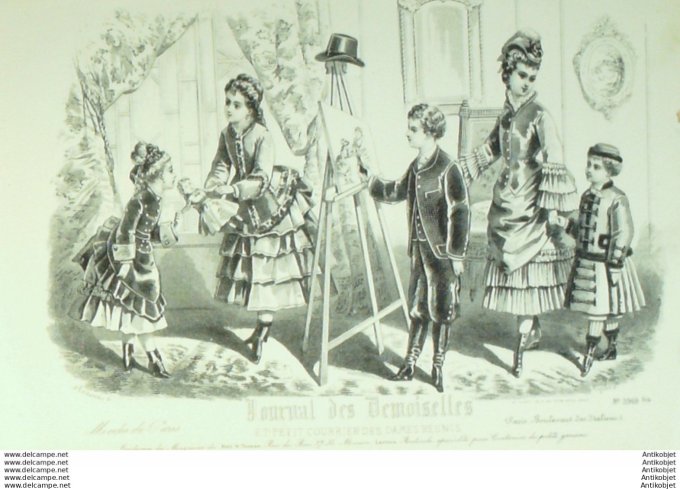 Journal de Demoiselles 1873 # 3969b Costumes enfants
