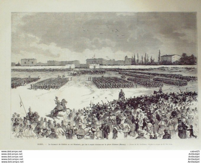 Le Monde illustré 1878 n°1085 Portugal Reine Marie Italie Rome Henry Stanley Victor Emmanuel