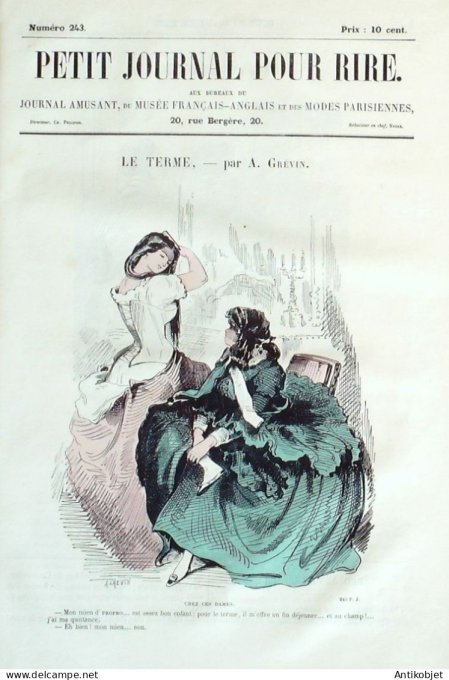 Petit journal pour Rire 1859 # 243 Le Terme Grevin